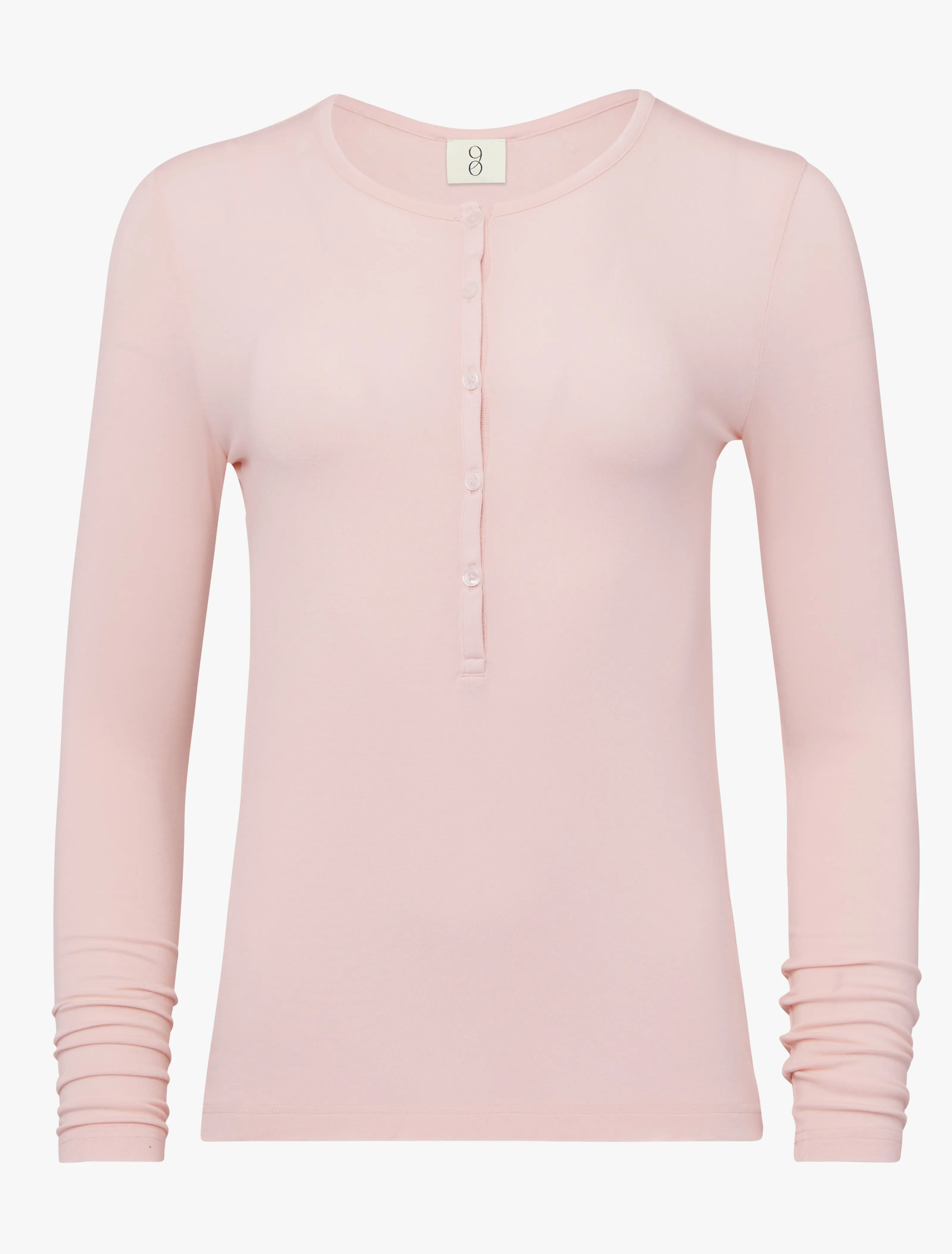 Henley Top in Petal Pink sold by Ninety Percent