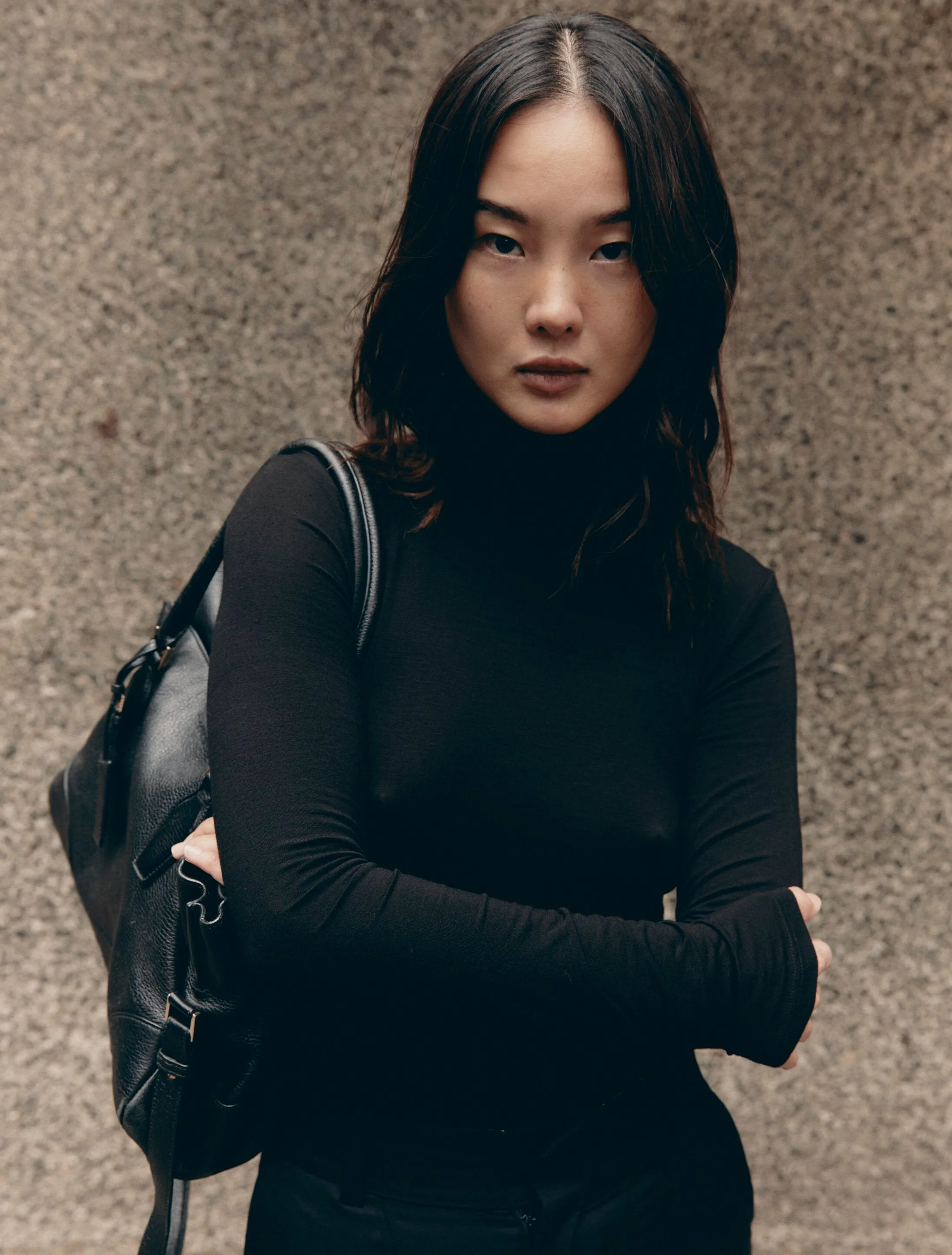 Ellon Turtleneck in Black sold by Ninety Percent