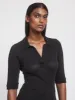 Tadeo Top In Charcoal Grey Melange sold by Ninety Percent