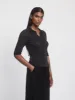 Tadeo Top In Charcoal Grey Melange sold by Ninety Percent