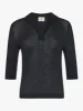 Tadeo Top In Charcoal Grey Melange sold by Ninety Percent