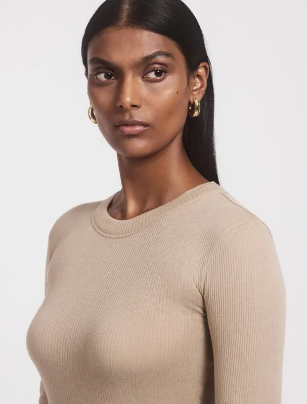 Anis Top In Taupe sold by Ninety Percent