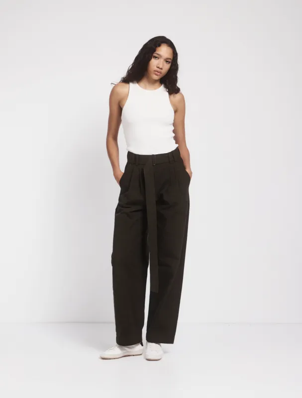 Tino Cargo Pant in Dark Olive sold by Ninety Percent