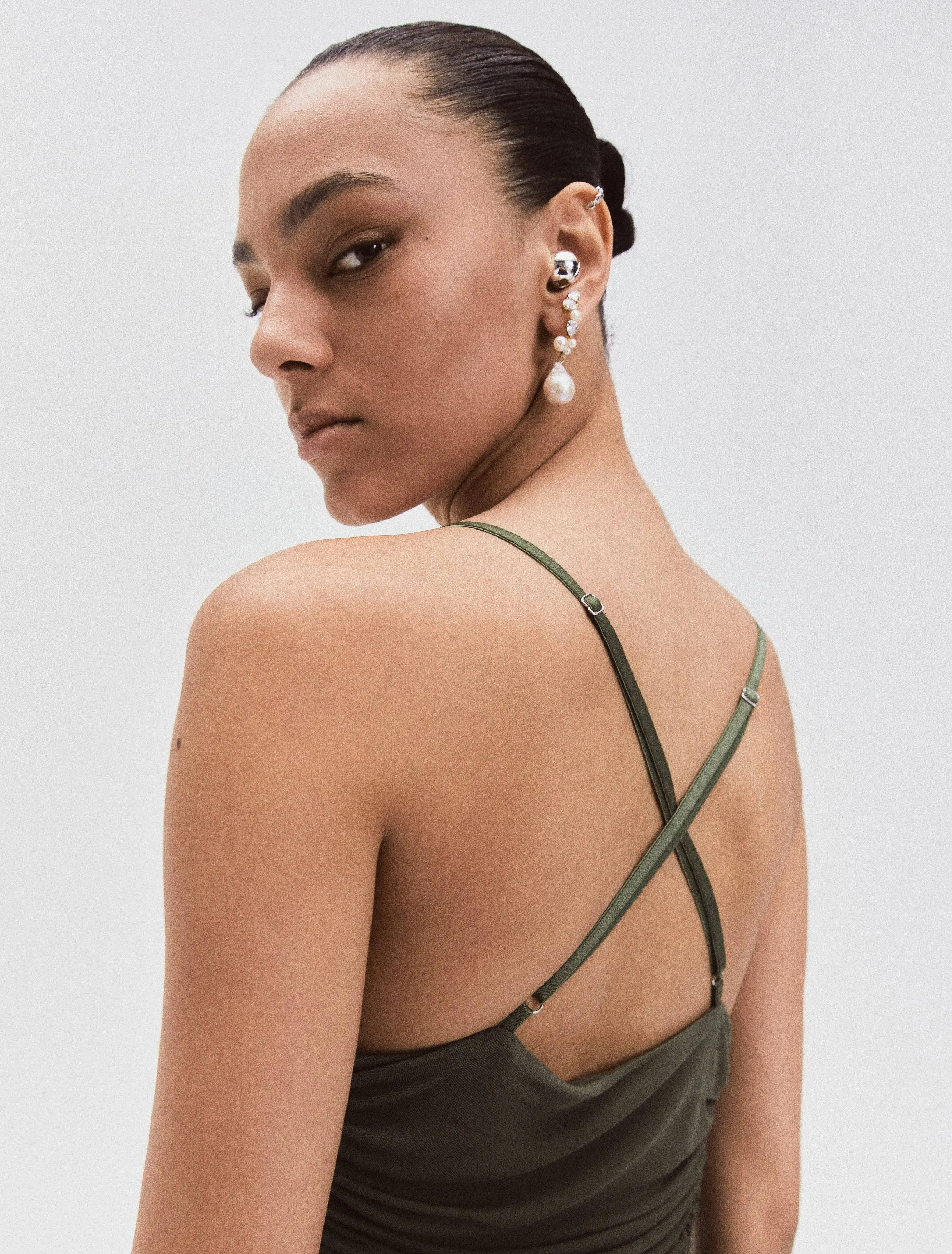 Aman Dress in Kale Green sold by Ninety Percent product image thumbnail 2