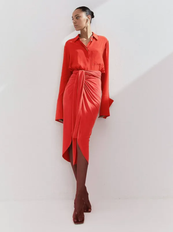 Signature Shirt in Bloody Mary sold by Ninety Percent