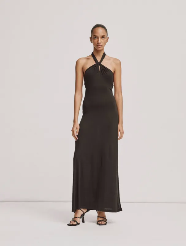 Costa Dress In Black sold by Ninety Percent