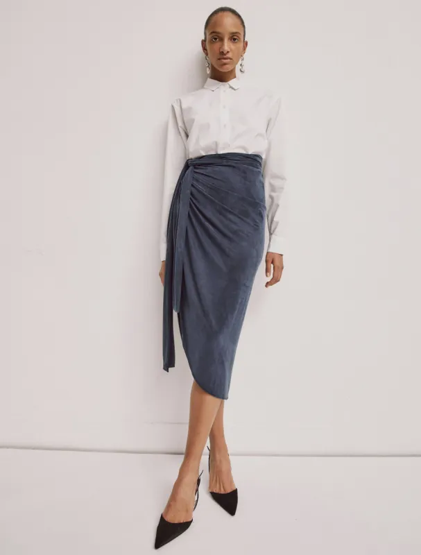 Tropez Skirt In Navy sold by Ninety Percent