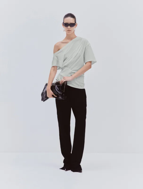 Agathi Draped Top in Pale Sage sold by Ninety Percent
