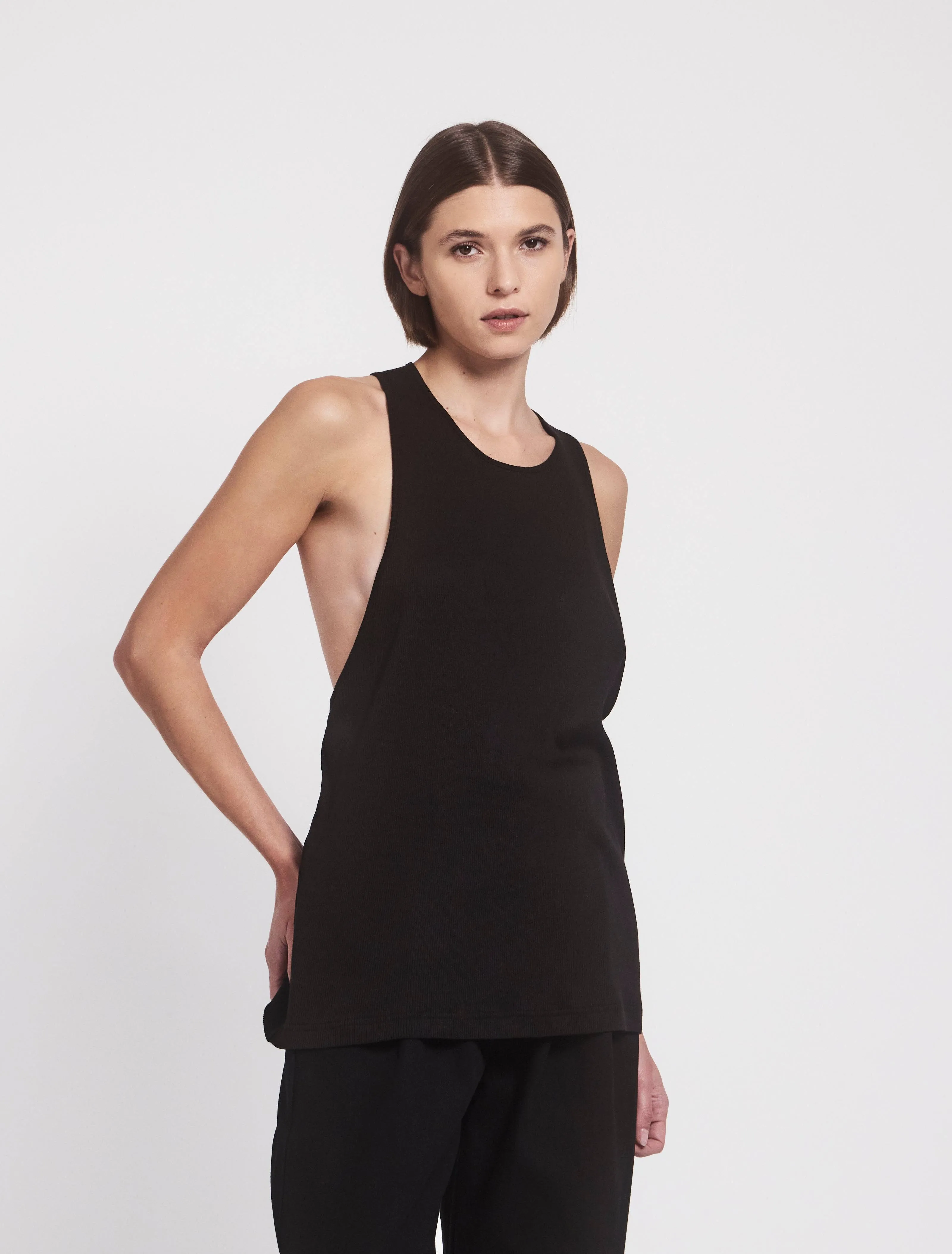 Gato Open Back Tank in Black sold by Ninety Percent product image thumbnail 2