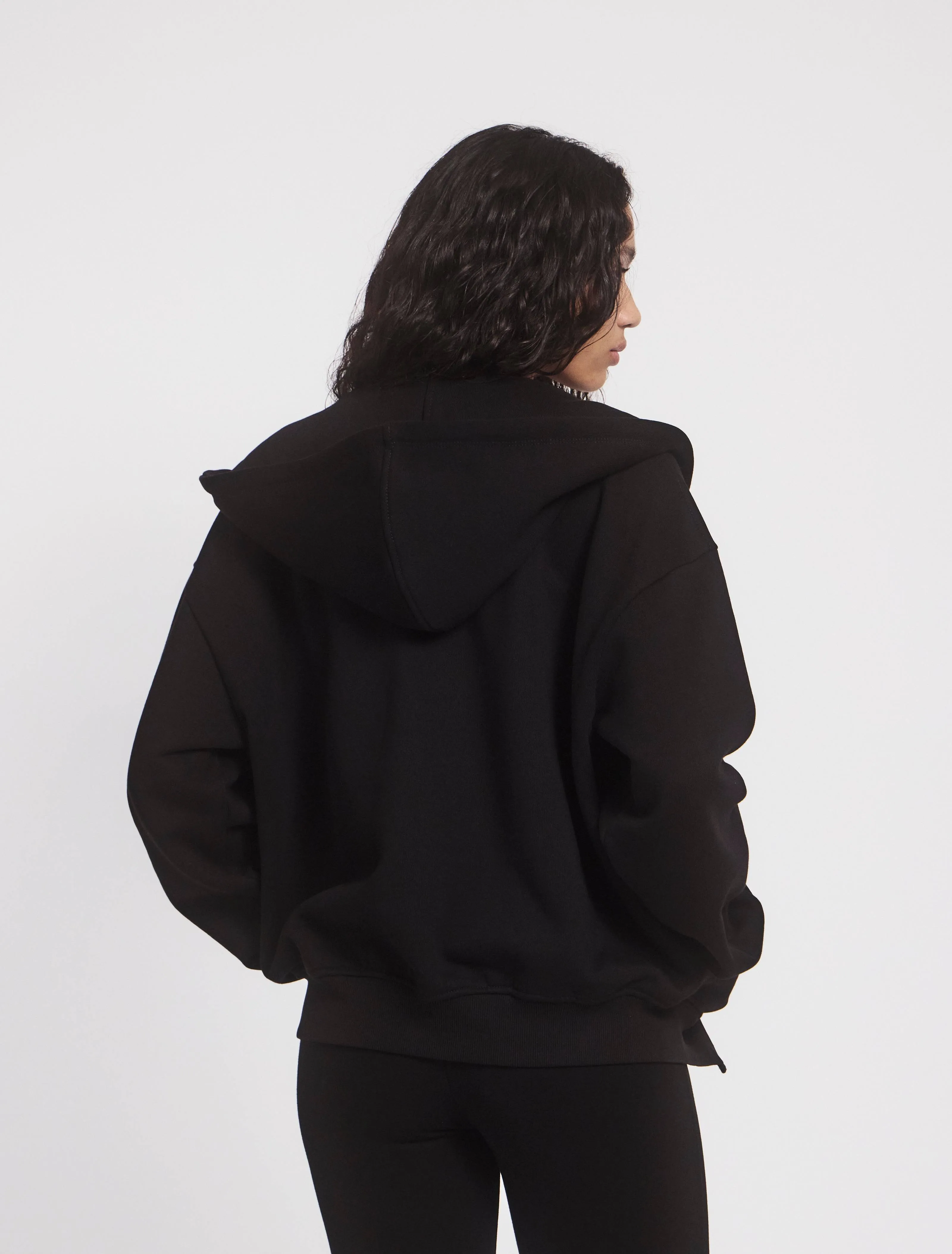 Classic Zip Hoodie in Black sold by Ninety Percent product image thumbnail 3