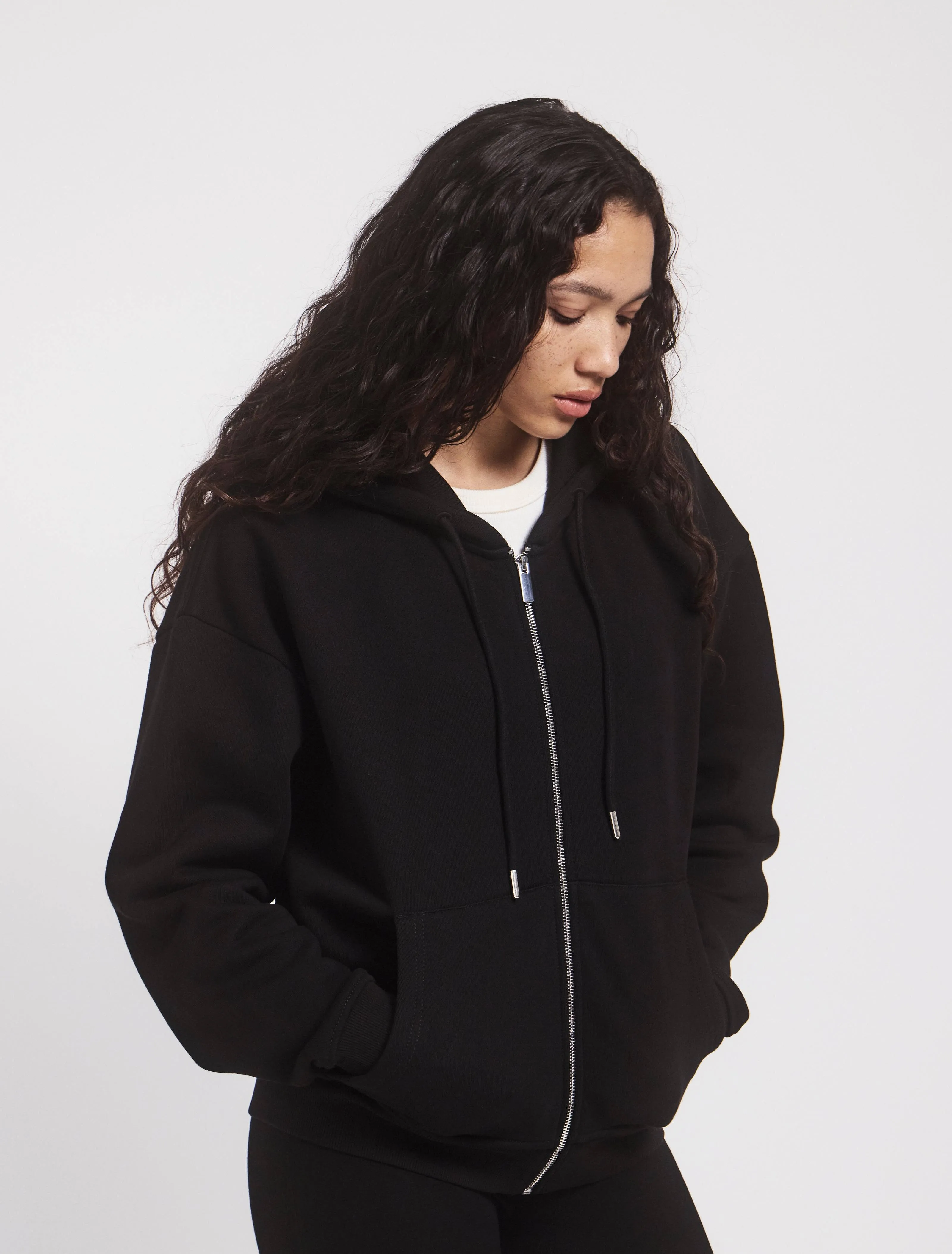 Classic Zip Hoodie in Black sold by Ninety Percent product image thumbnail 2