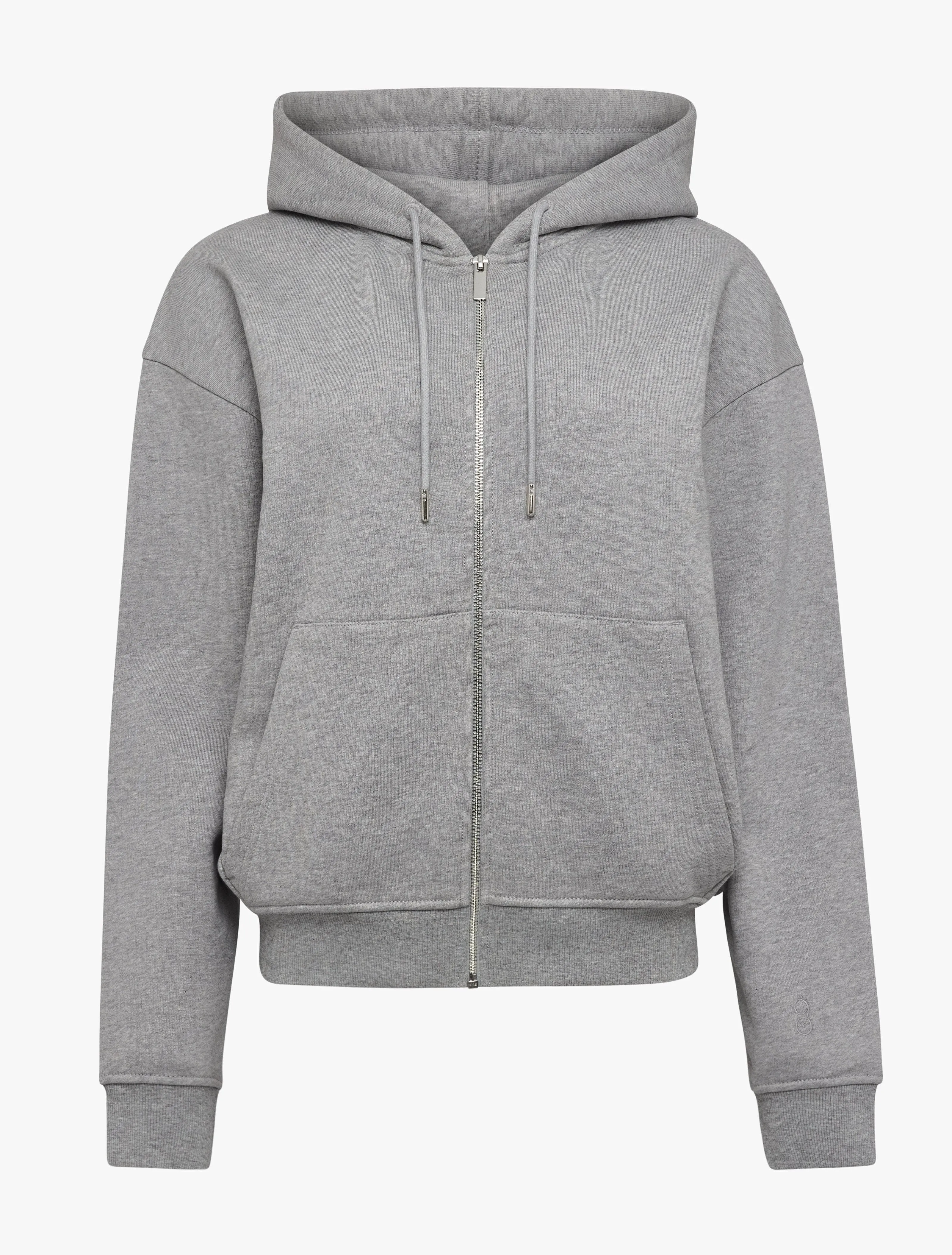 Classic Zip Hoodie in Grey Marl sold by Ninety Percent product image thumbnail 4