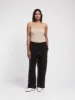 Signature Straight Leg Sweatpant in Black sold by Ninety Percent