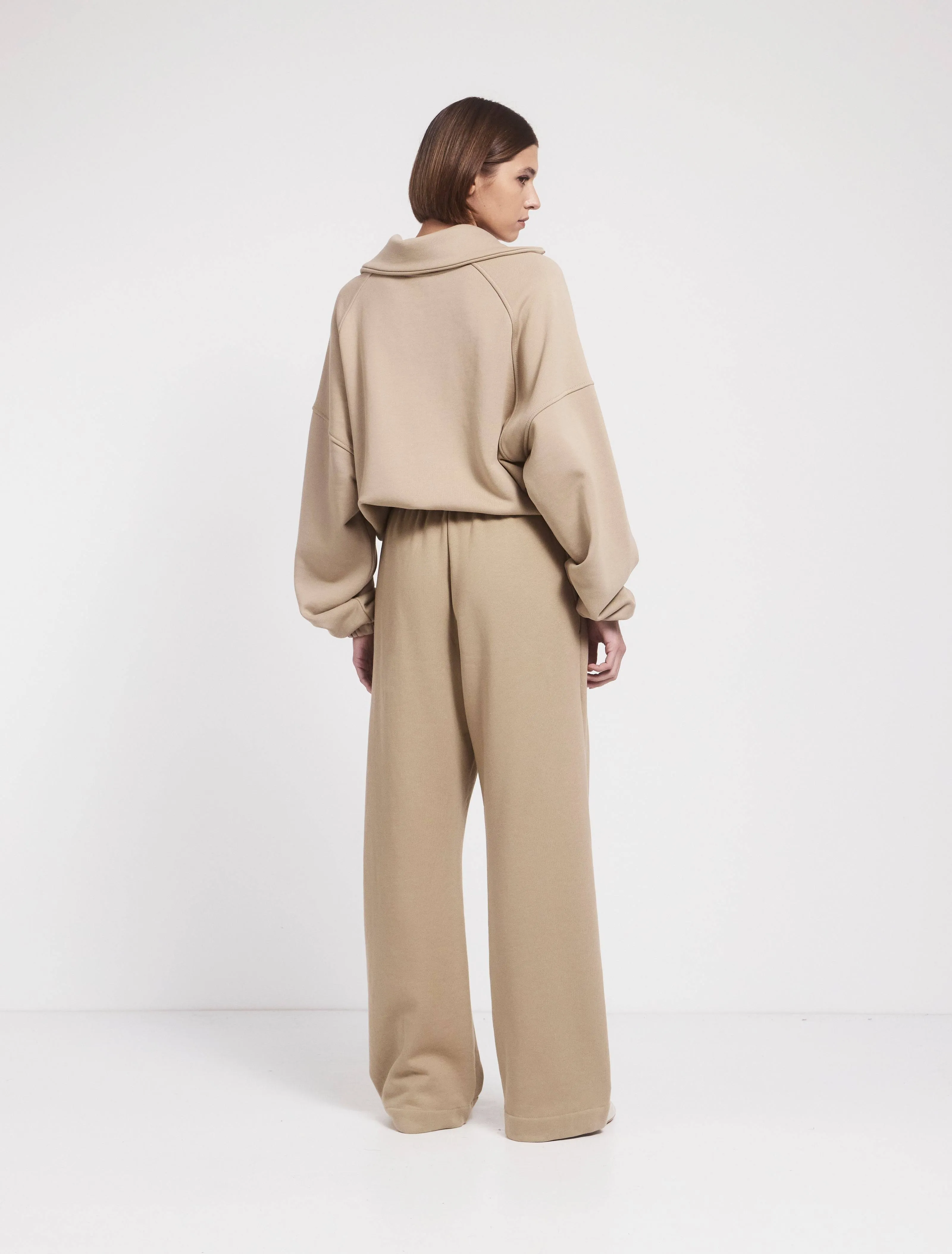 Straight Leg Sweatpant in Taupe sold by Ninety Percent product image thumbnail 3