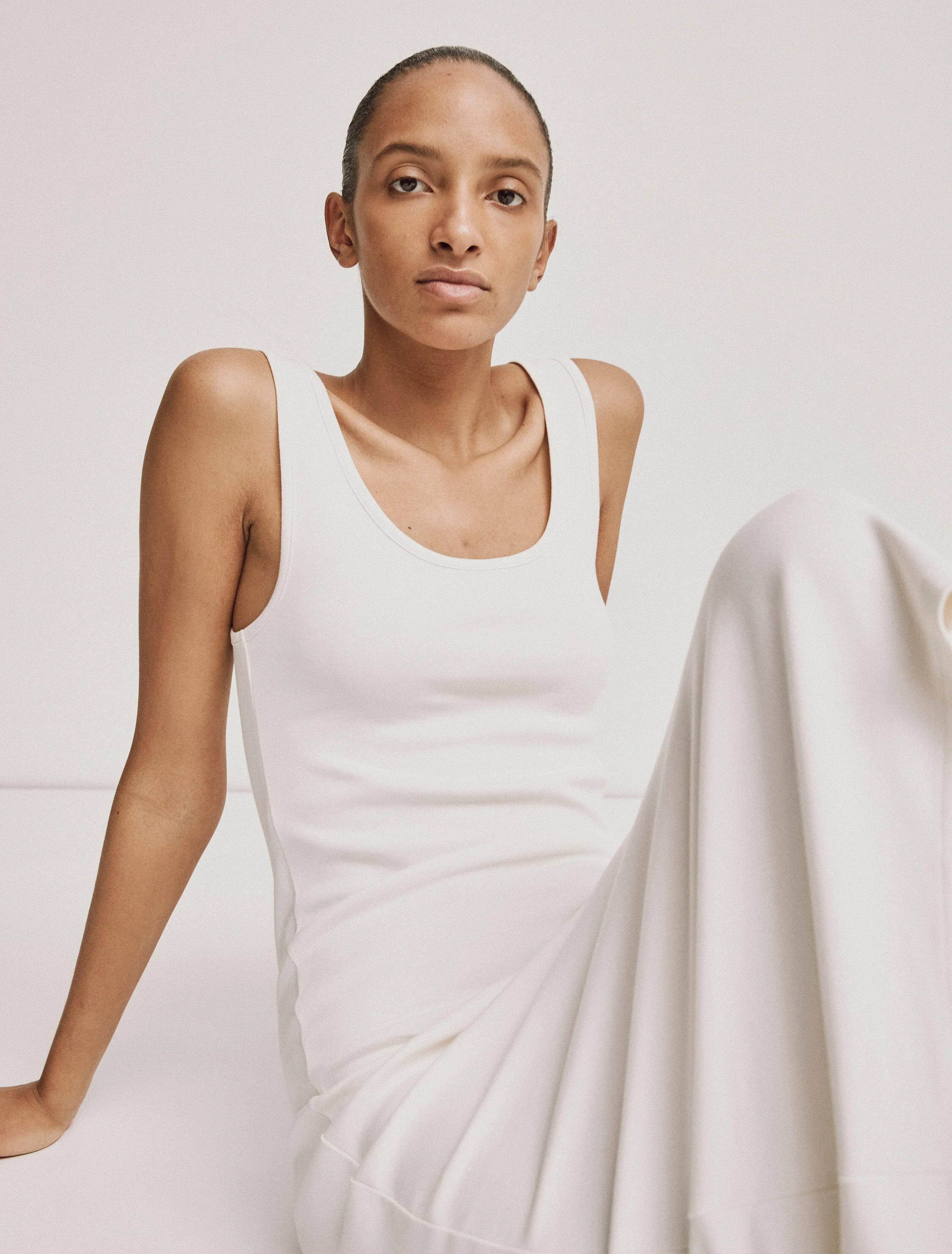 Gail Dress in Chalk White sold by Ninety Percent product image thumbnail 2