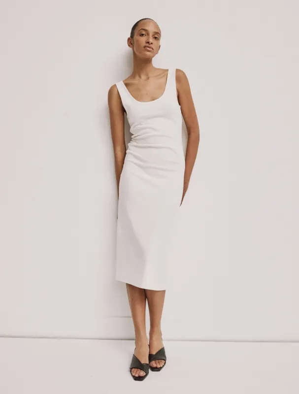 Gail Dress in Chalk White sold by Ninety Percent