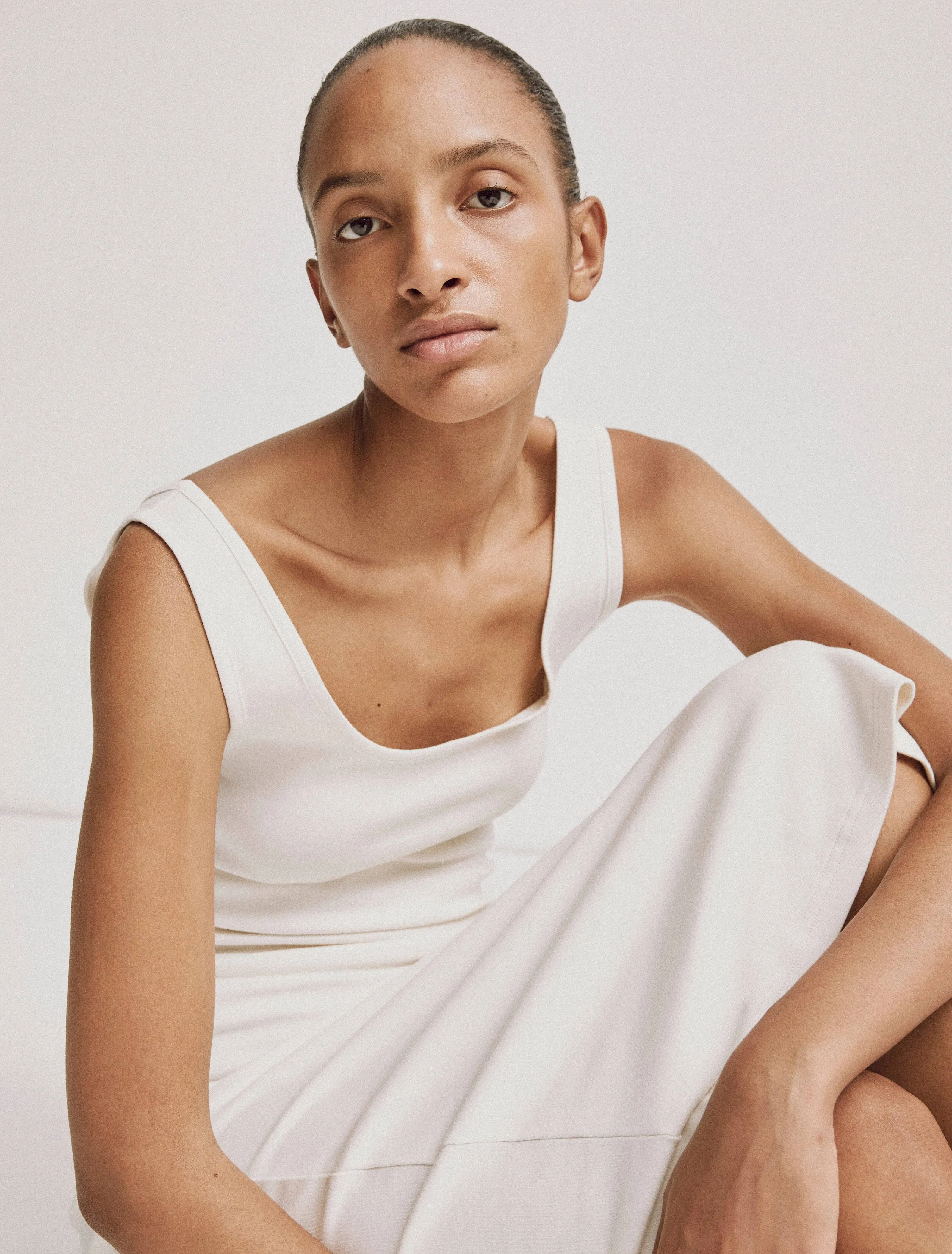 Gail Dress in Chalk White sold by Ninety Percent product image thumbnail 3