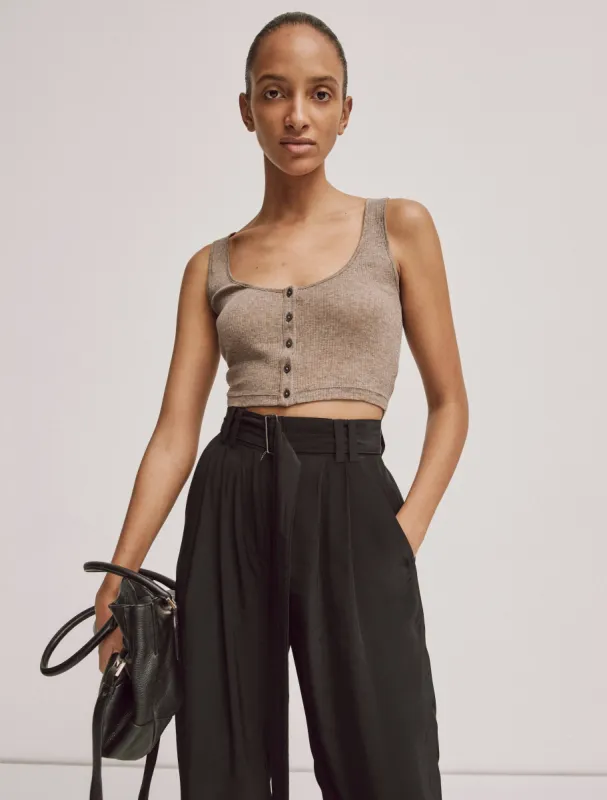 Haraki Top In Driftwood Melange sold by Ninety Percent