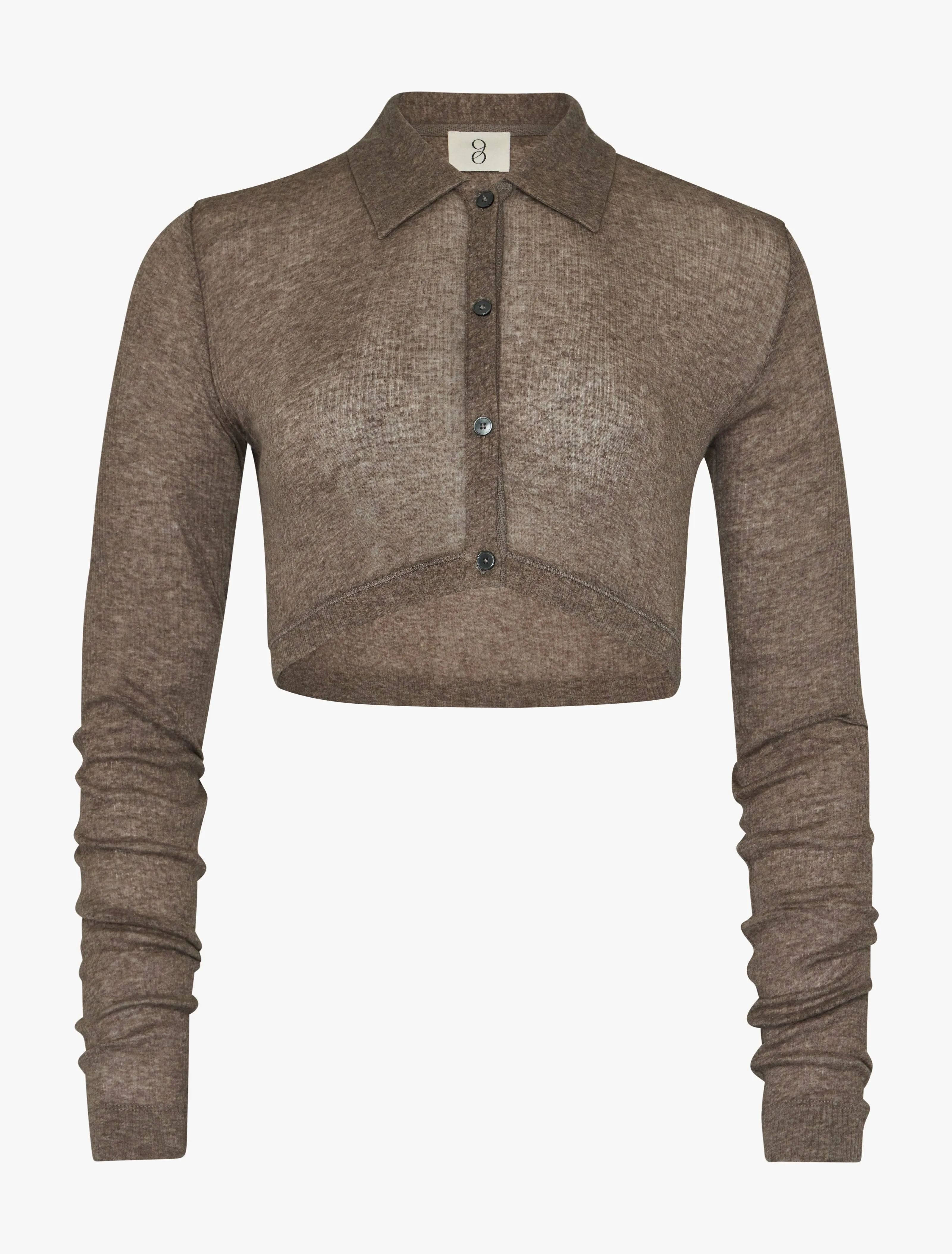 Beau Cardigan In Driftwood Melange sold by Ninety Percent product image thumbnail 4