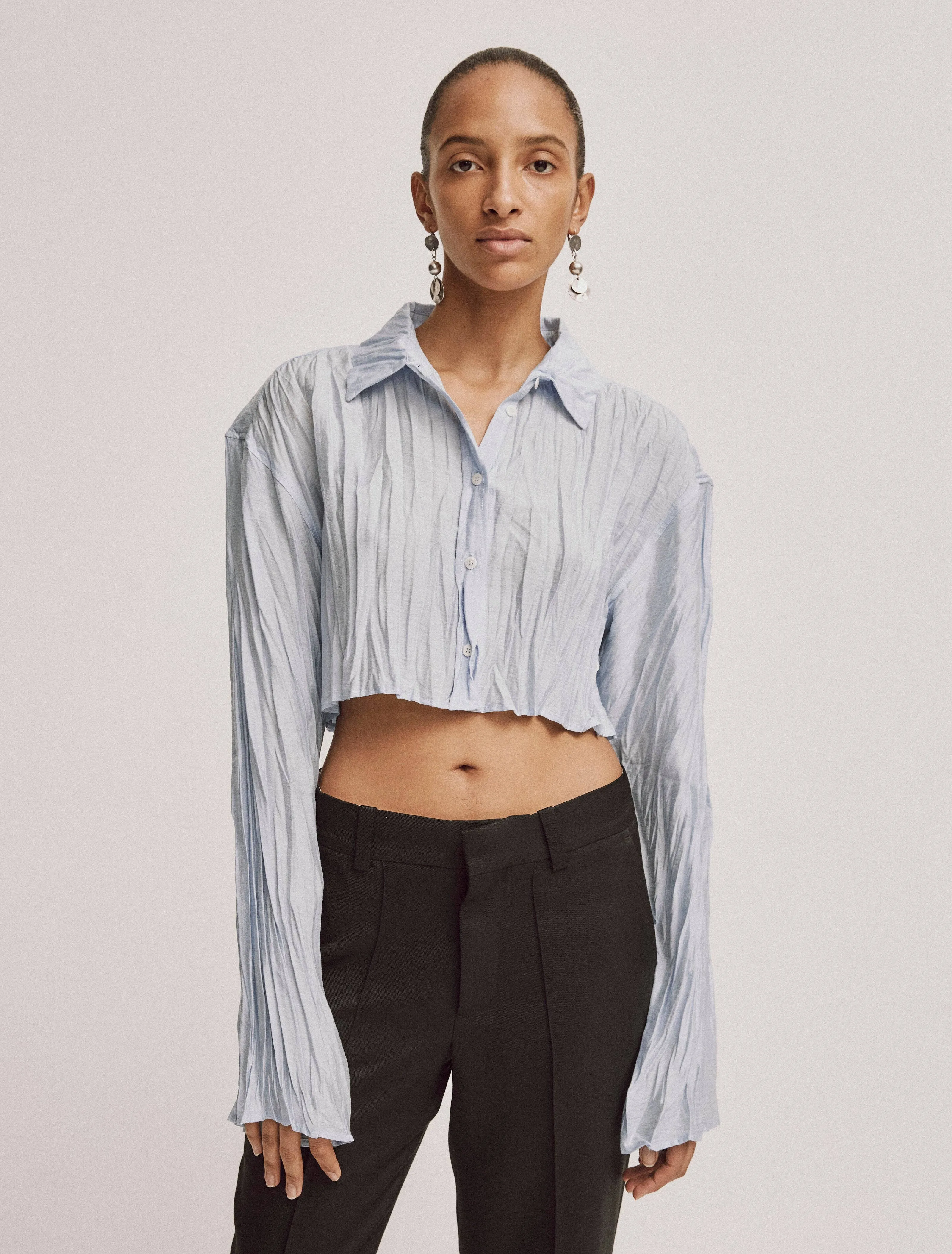 Qui Shirt In Sky Blue sold by Ninety Percent product image thumbnail 2