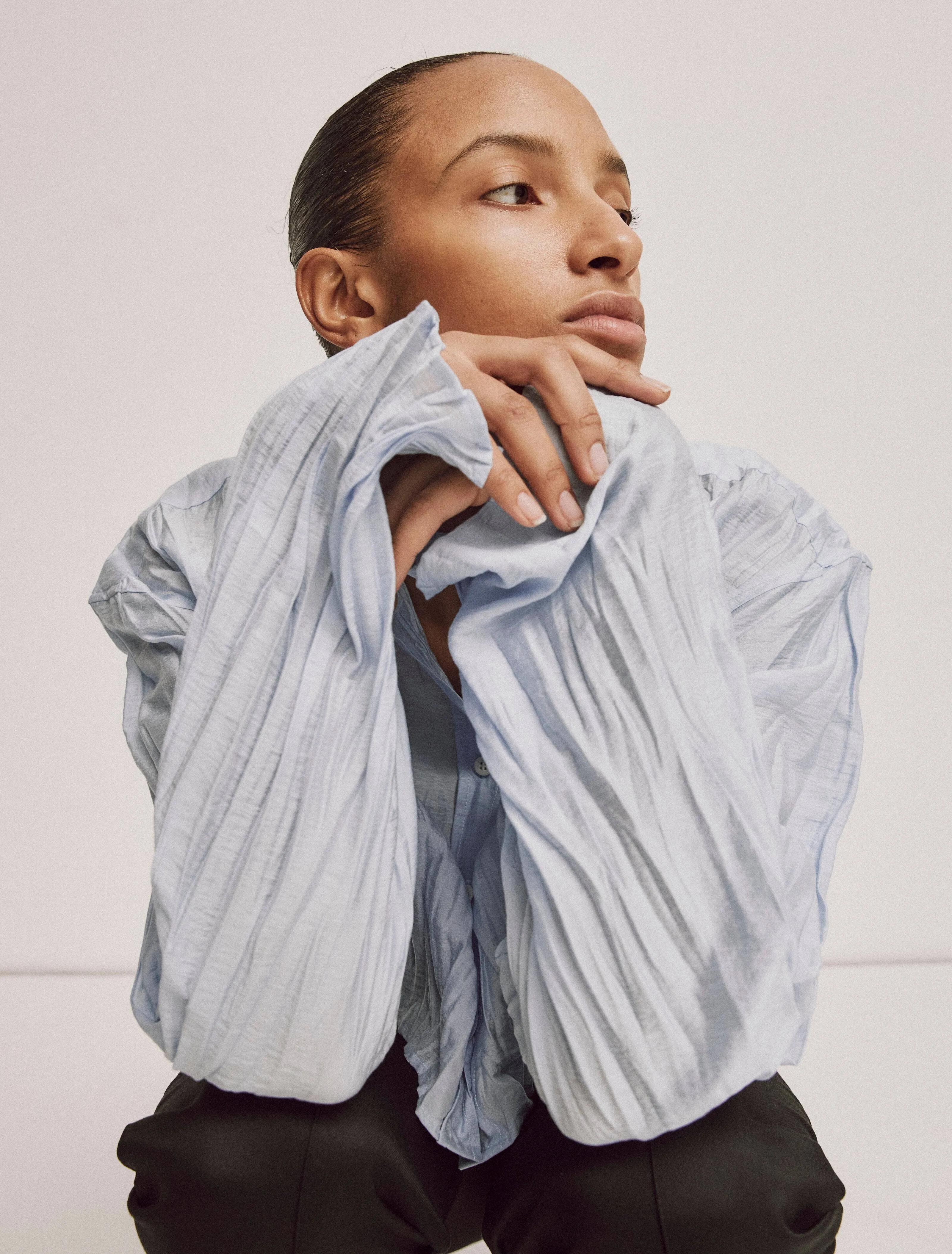 Qui Shirt In Sky Blue sold by Ninety Percent product image thumbnail 3