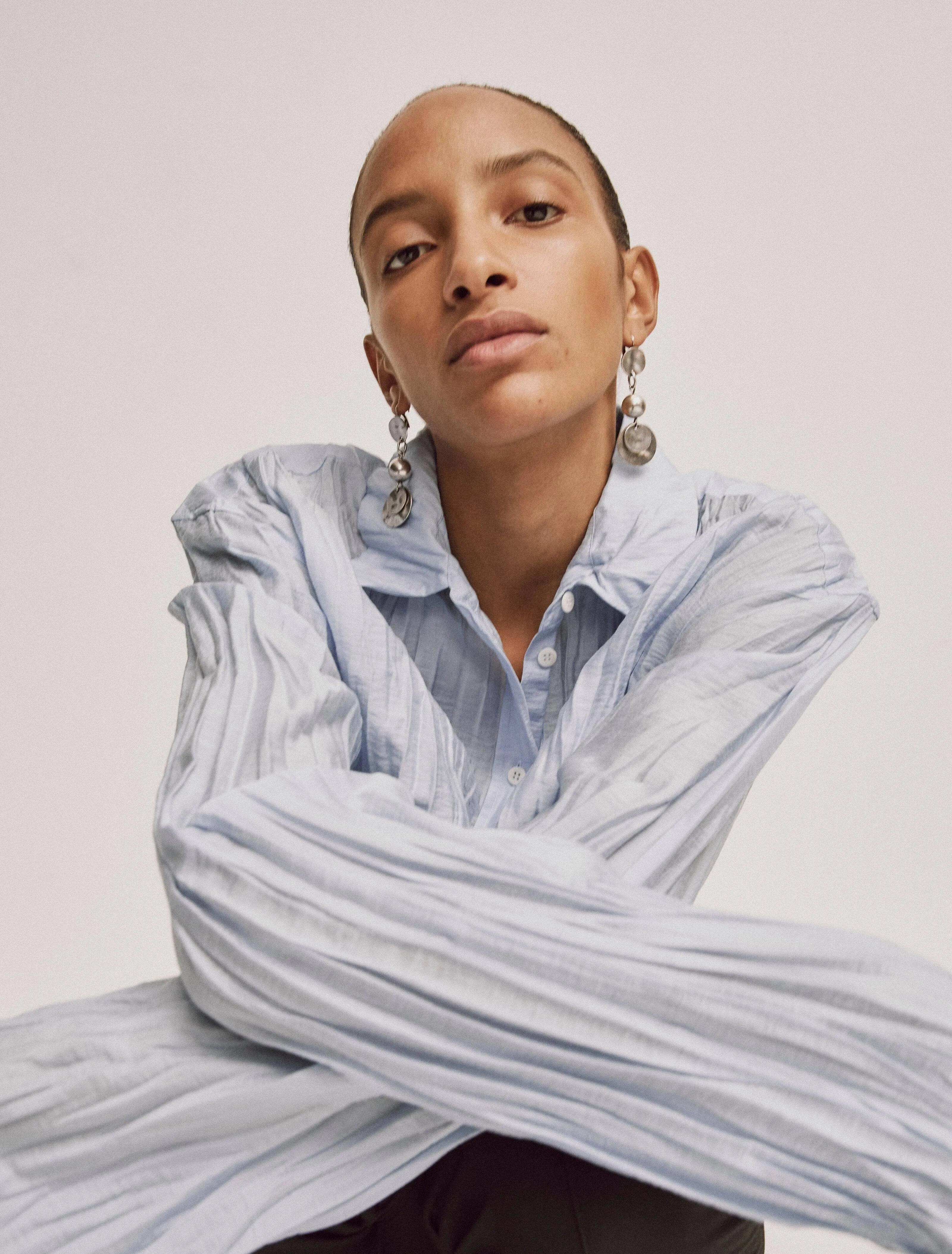 Qui Shirt In Sky Blue sold by Ninety Percent product image thumbnail 4