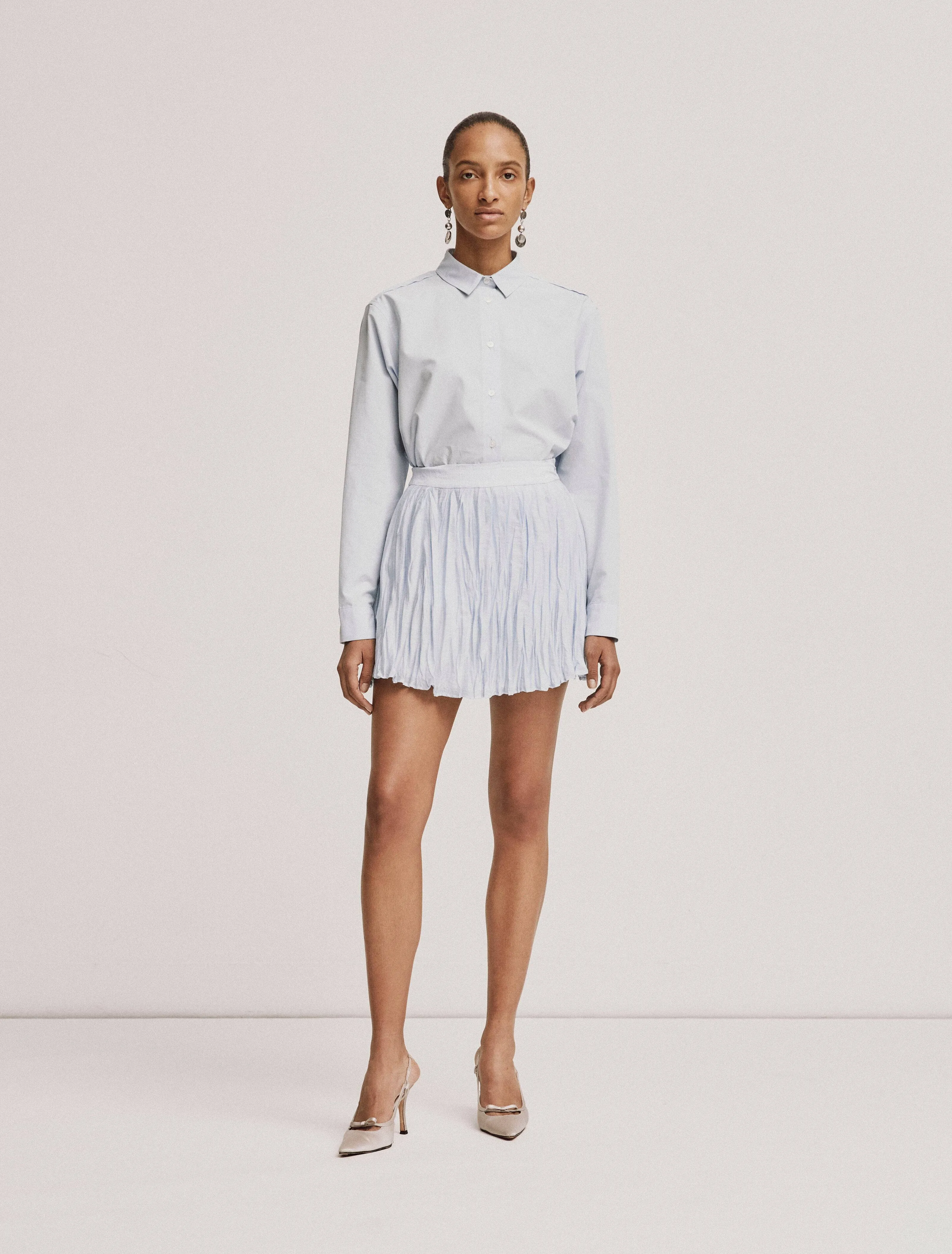 Tera Miniskirt In Sky Blue sold by Ninety Percent product image thumbnail 2