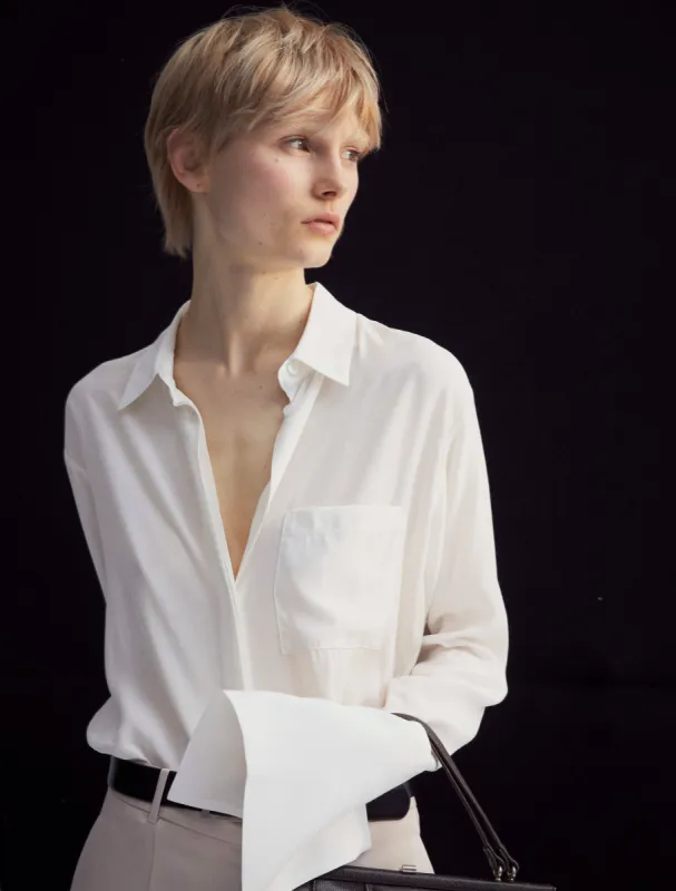 Signature Shirt in White sold by Ninety Percent