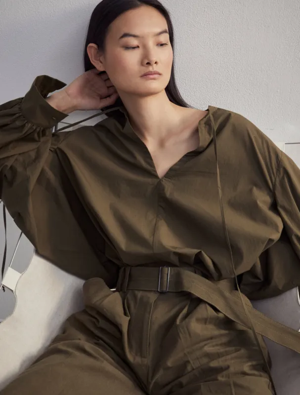 Bacchus Dress in Moss sold by Ninety Percent