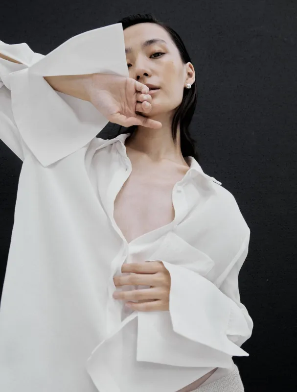 Signature Shirt in White sold by Ninety Percent