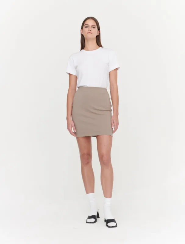 Rita Skirt in Stone sold by Ninety Percent