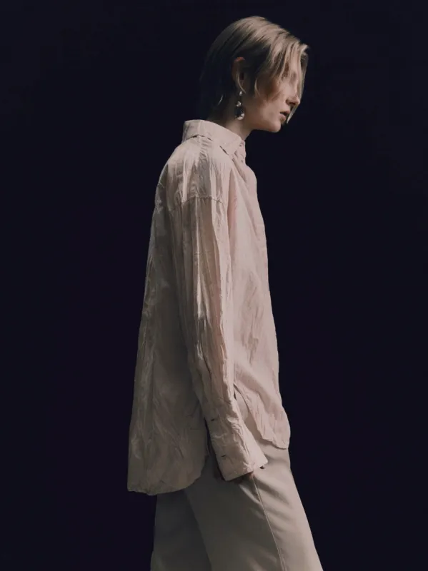Ithica Shirt in Silver Peony sold by Ninety Percent