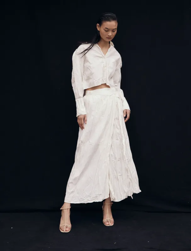 Anemone Skirt in Whisper White sold by Ninety Percent