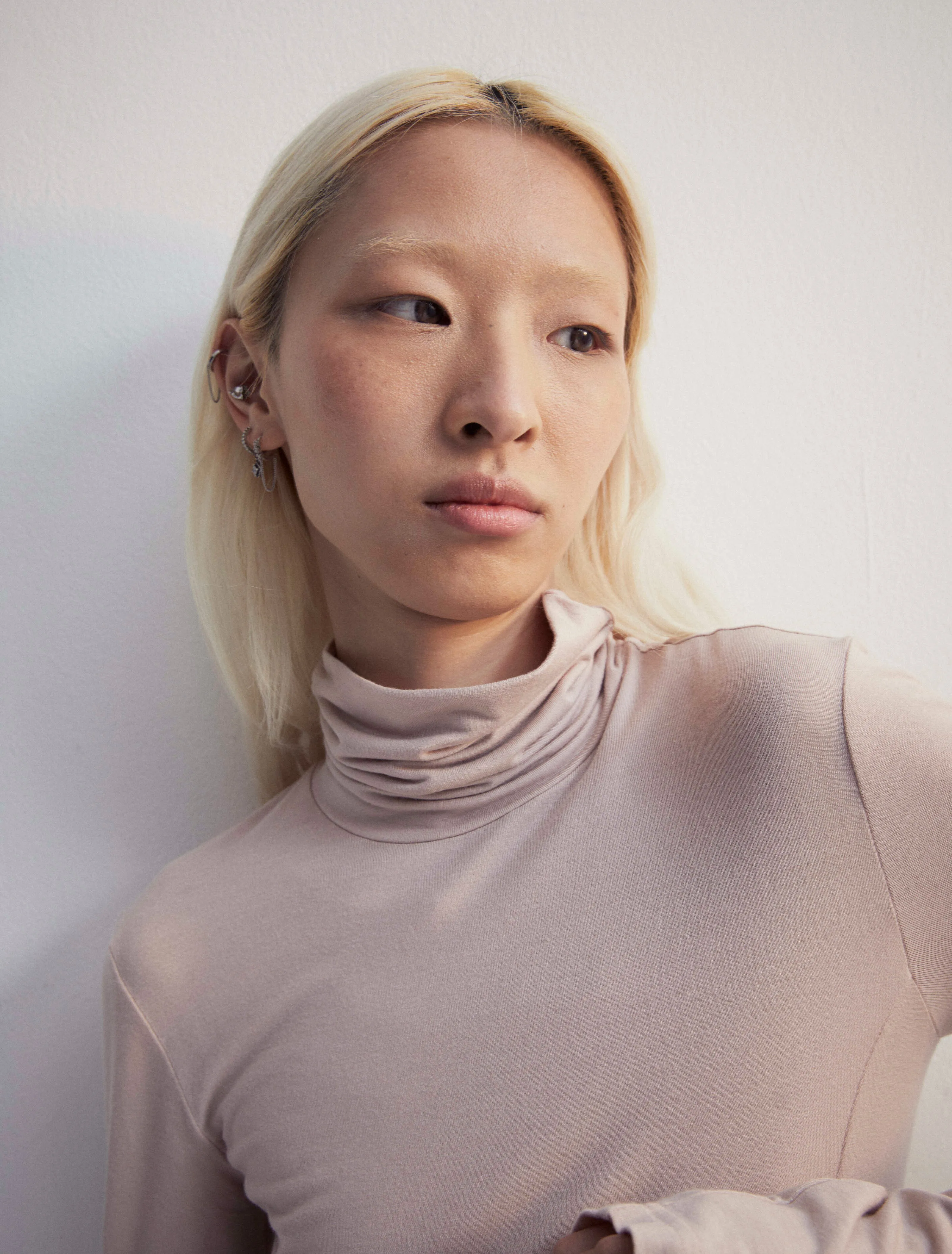 Ellon Turtleneck in Jasmine sold by Ninety Percent product image thumbnail 2