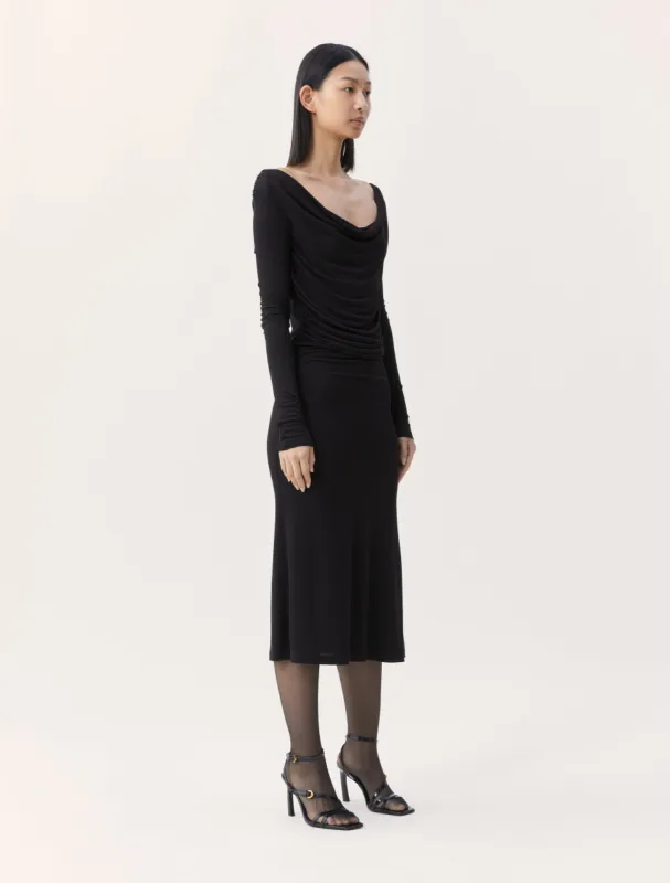 Inver Dress in Black sold by Ninety Percent