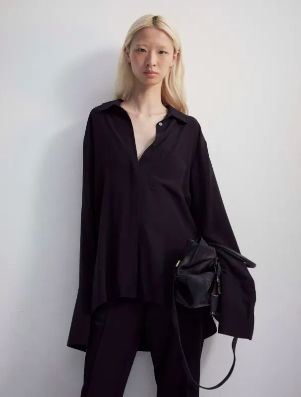 Signature Shirt in Black sold by Ninety Percent