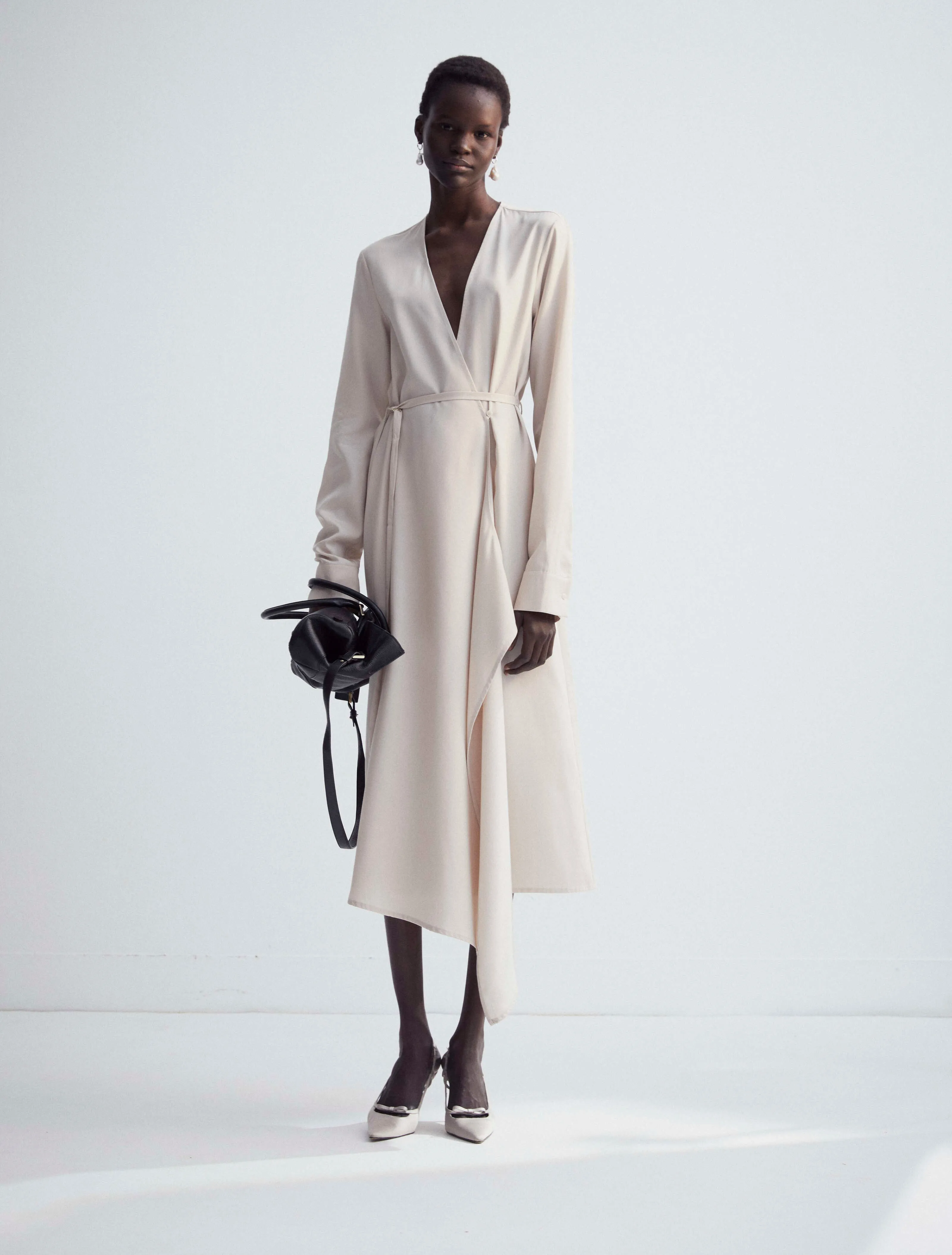 Orion Dress in Enoki Mushroom sold by Ninety Percent