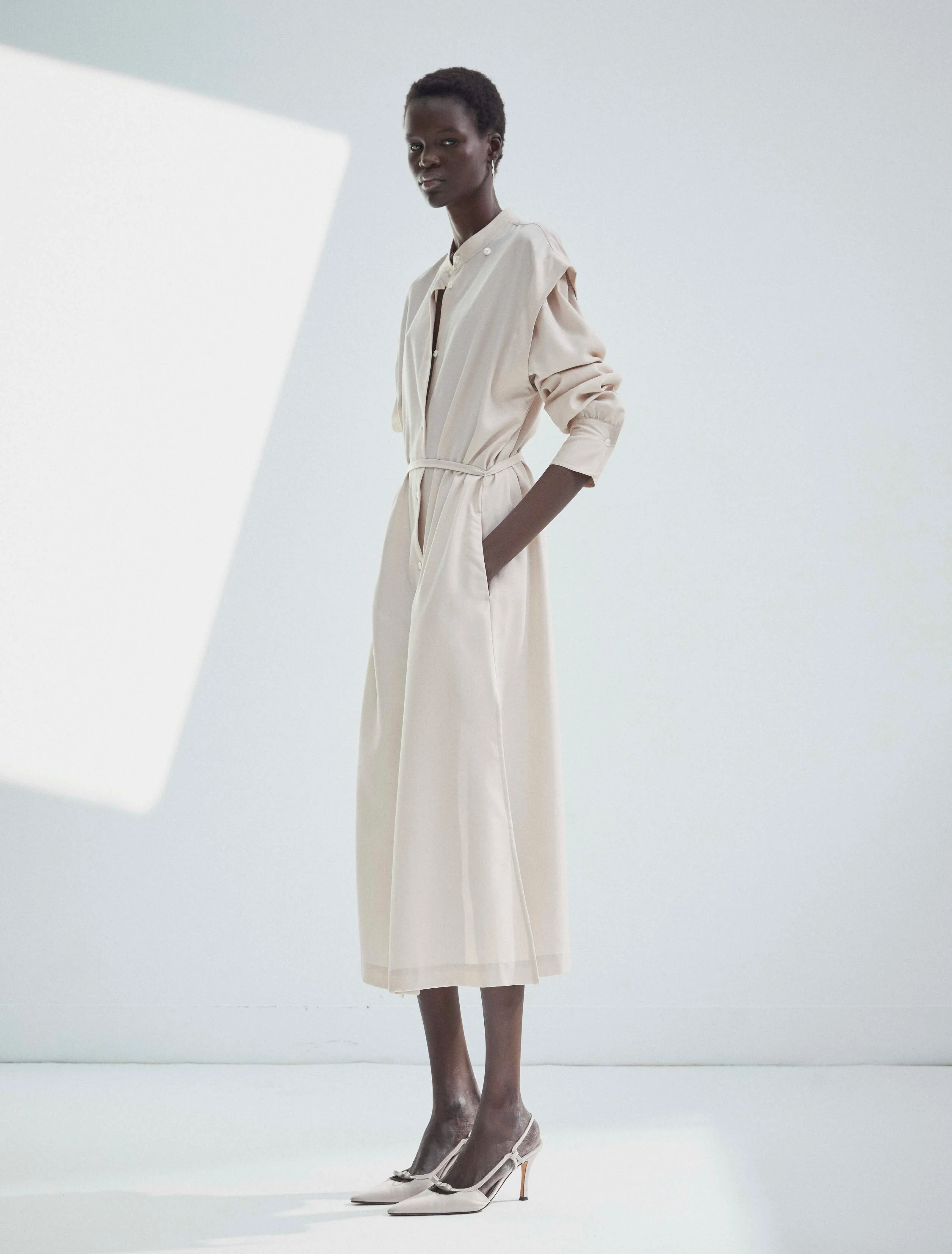 Nemulus Dress in Enoki Mushroom sold by Ninety Percent product image thumbnail 3