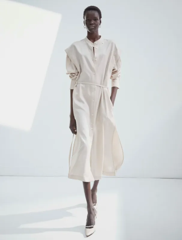 Nemulus Dress in Enoki Mushroom sold by Ninety Percent