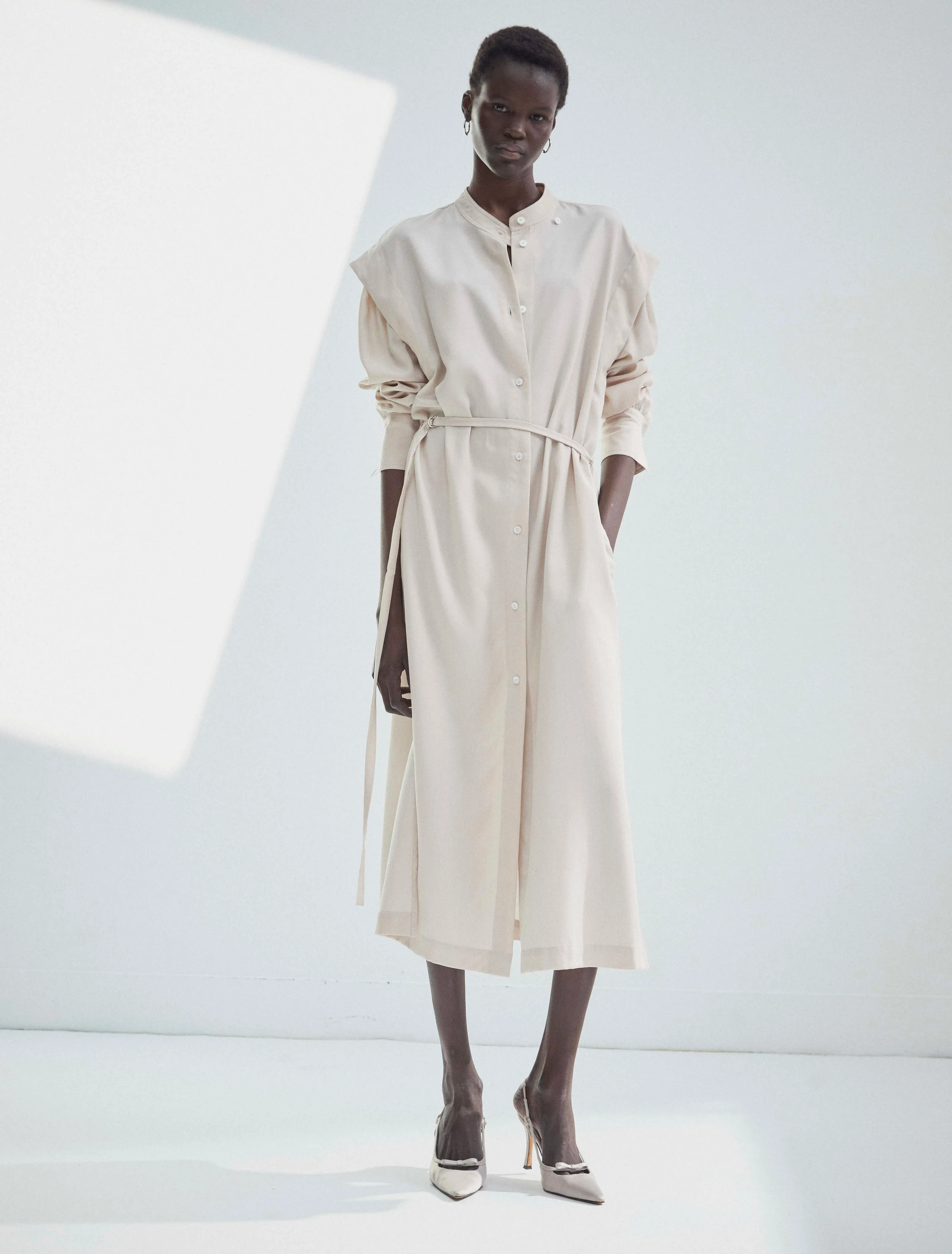 Nemulus Dress in Enoki Mushroom sold by Ninety Percent product image thumbnail 2