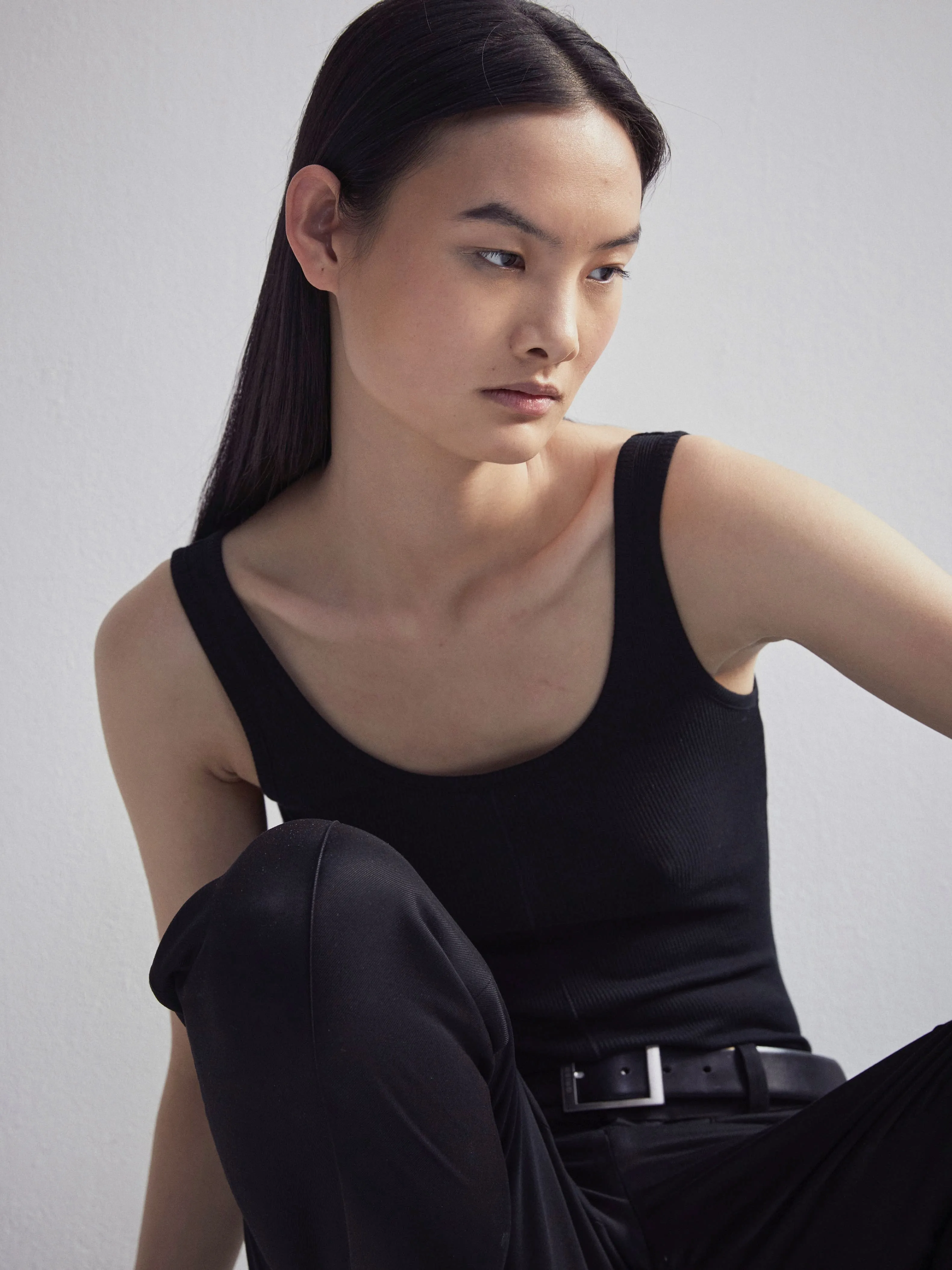 Ivo Rib Vest in Black sold by Ninety Percent product image thumbnail 2