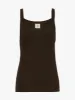 Ava Classic Rib Cami Top in Turkish Coffee sold by Ninety Percent