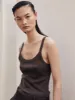 Ava Classic Rib Cami Top in Turkish Coffee sold by Ninety Percent