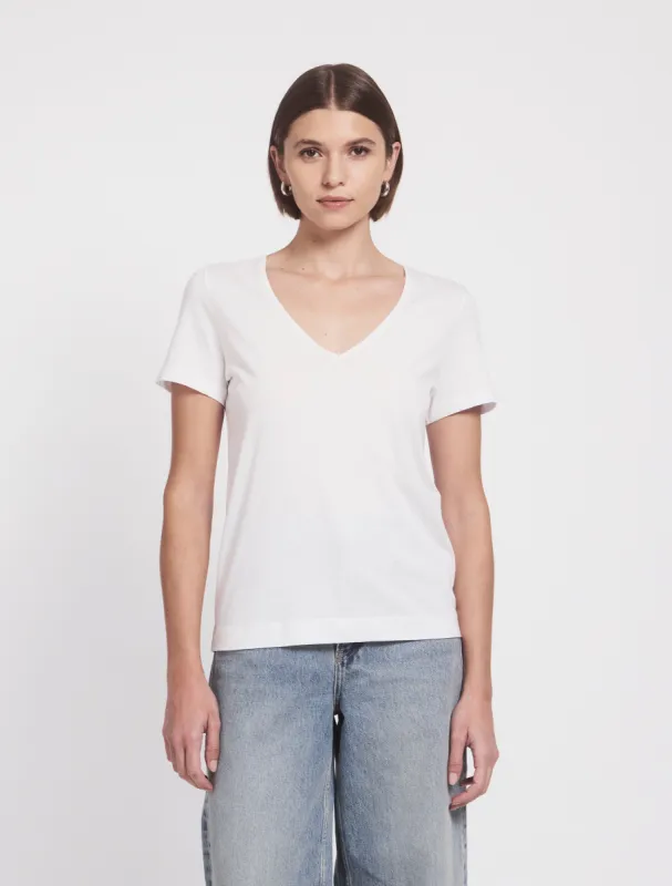 Marisa T-Shirt in White sold by Ninety Percent