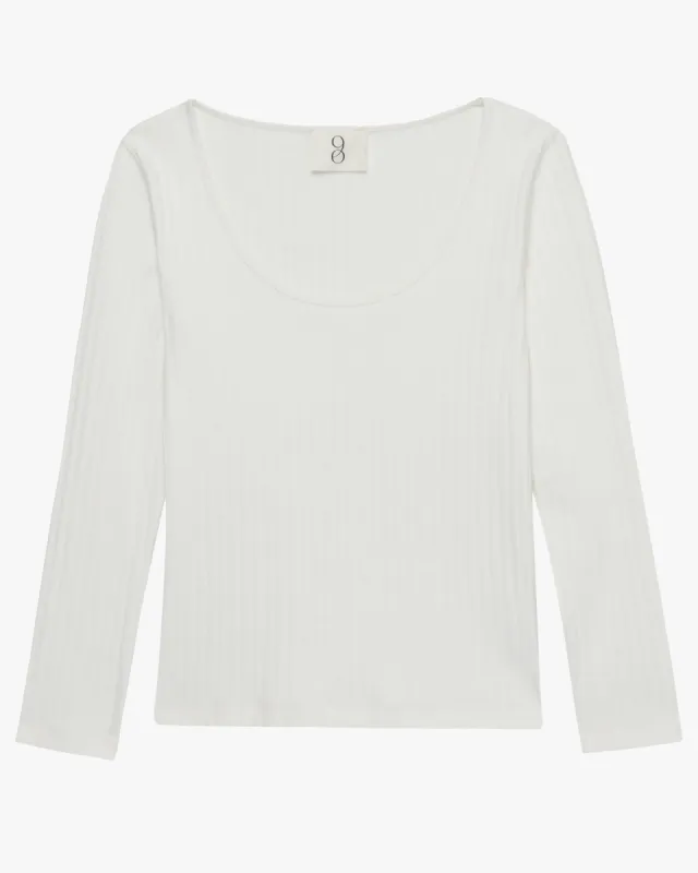 Amelia Top in Whisper White sold by Ninety Percent