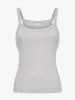 Ava Classic Rib Cami Top in Grey Marl sold by Ninety Percent