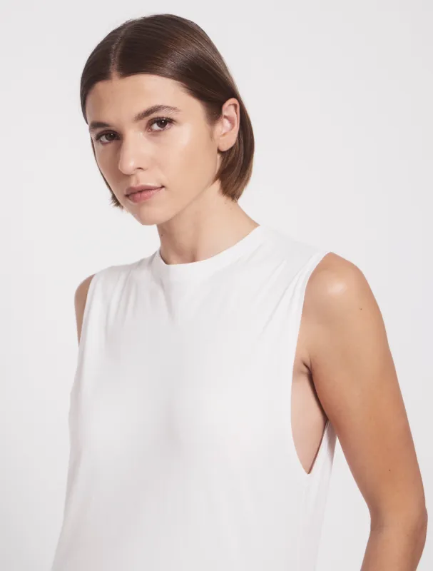 Alex Classic Cotton Tank in White sold by Ninety Percent
