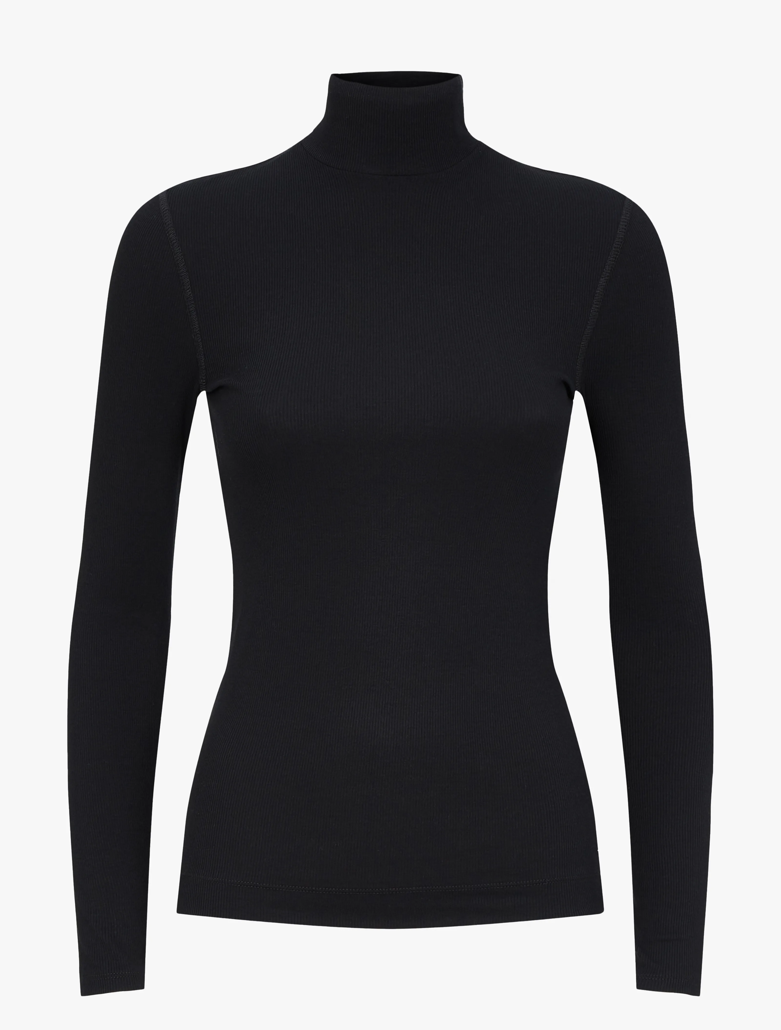 Classic Rib High Neck Top in Black sold by Ninety Percent product image thumbnail 3