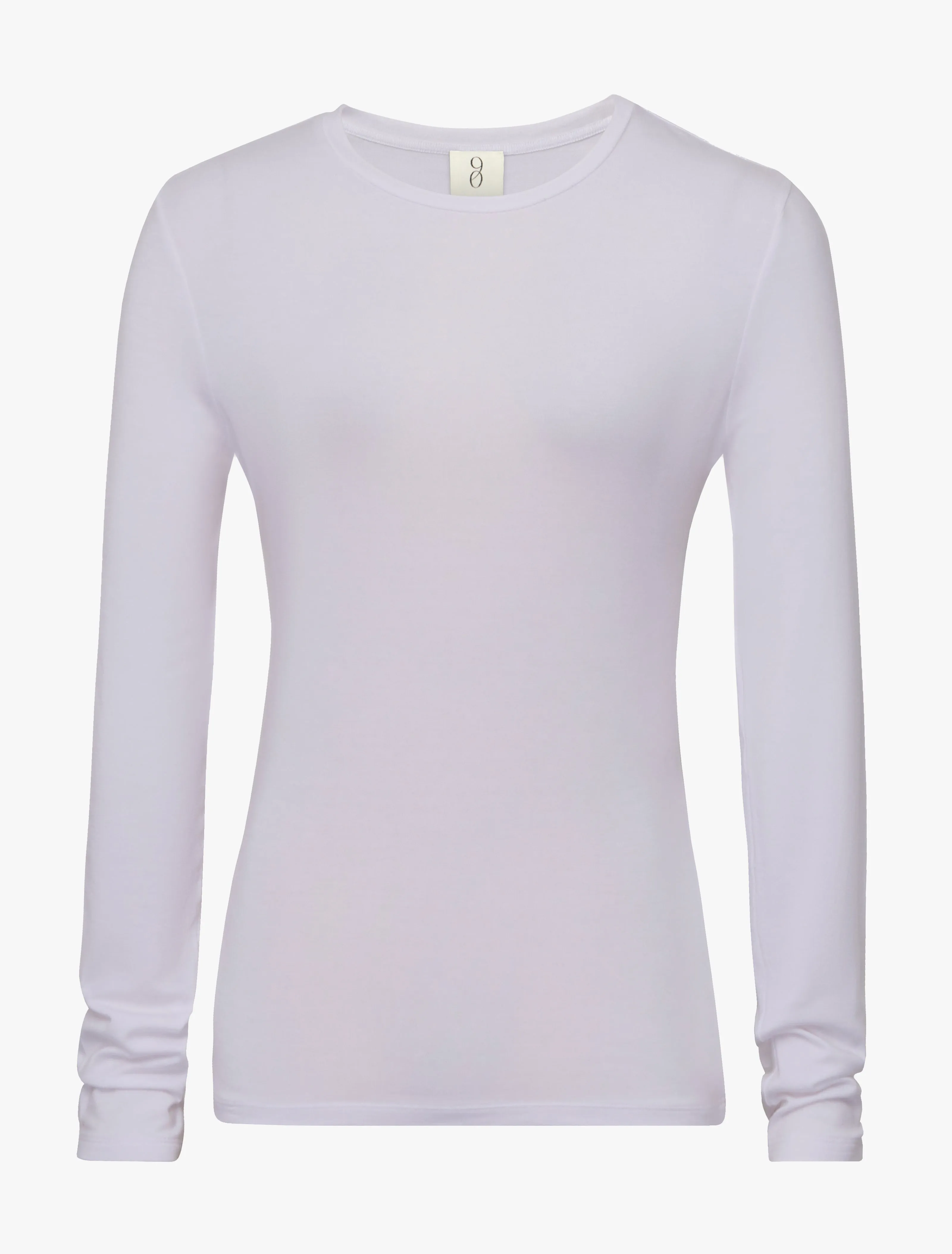 Lightweight Cotton Long Sleeve T-Shirt in White sold by Ninety Percent product image thumbnail 4