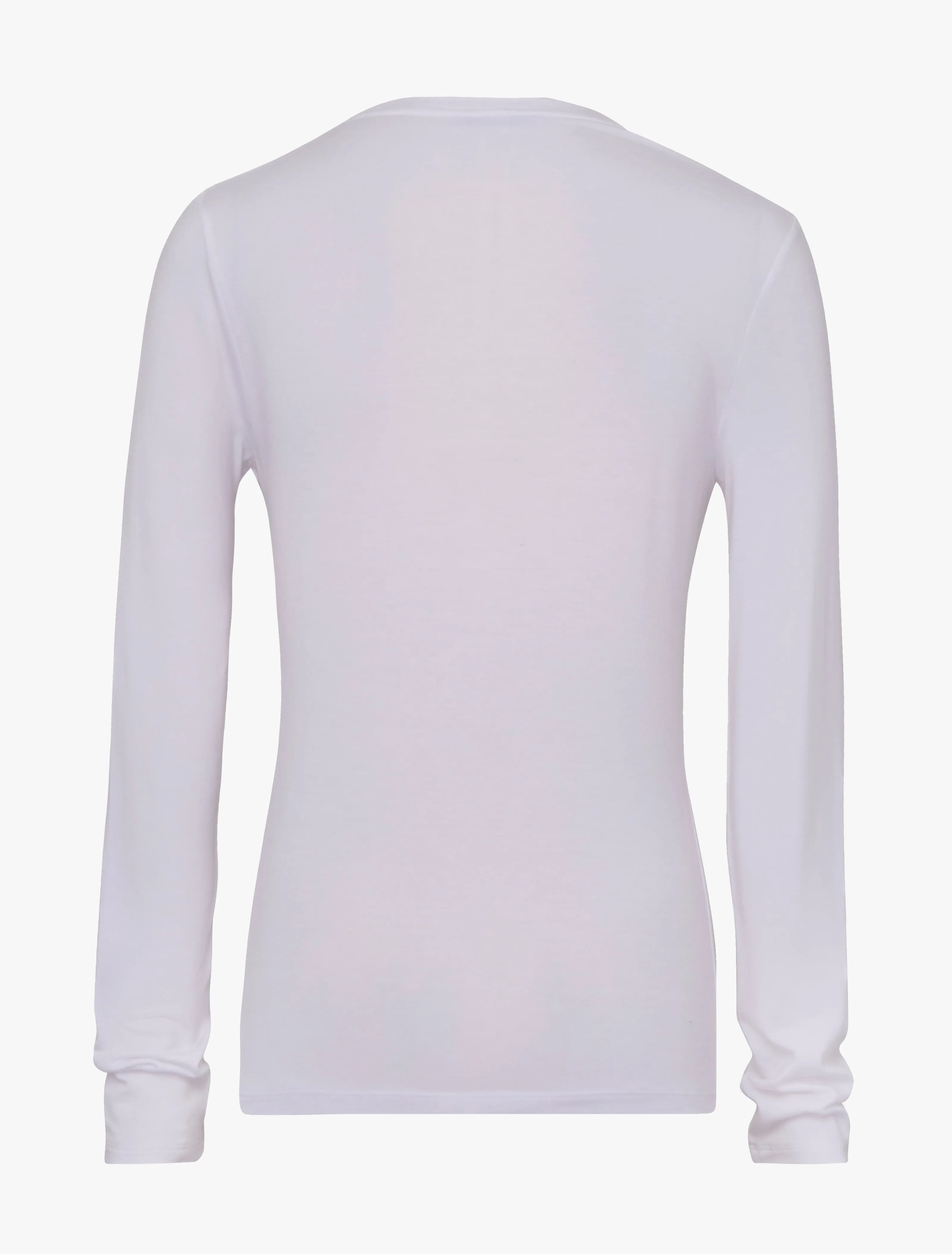 Lightweight Cotton Long Sleeve T-Shirt in White sold by Ninety Percent product image thumbnail 5